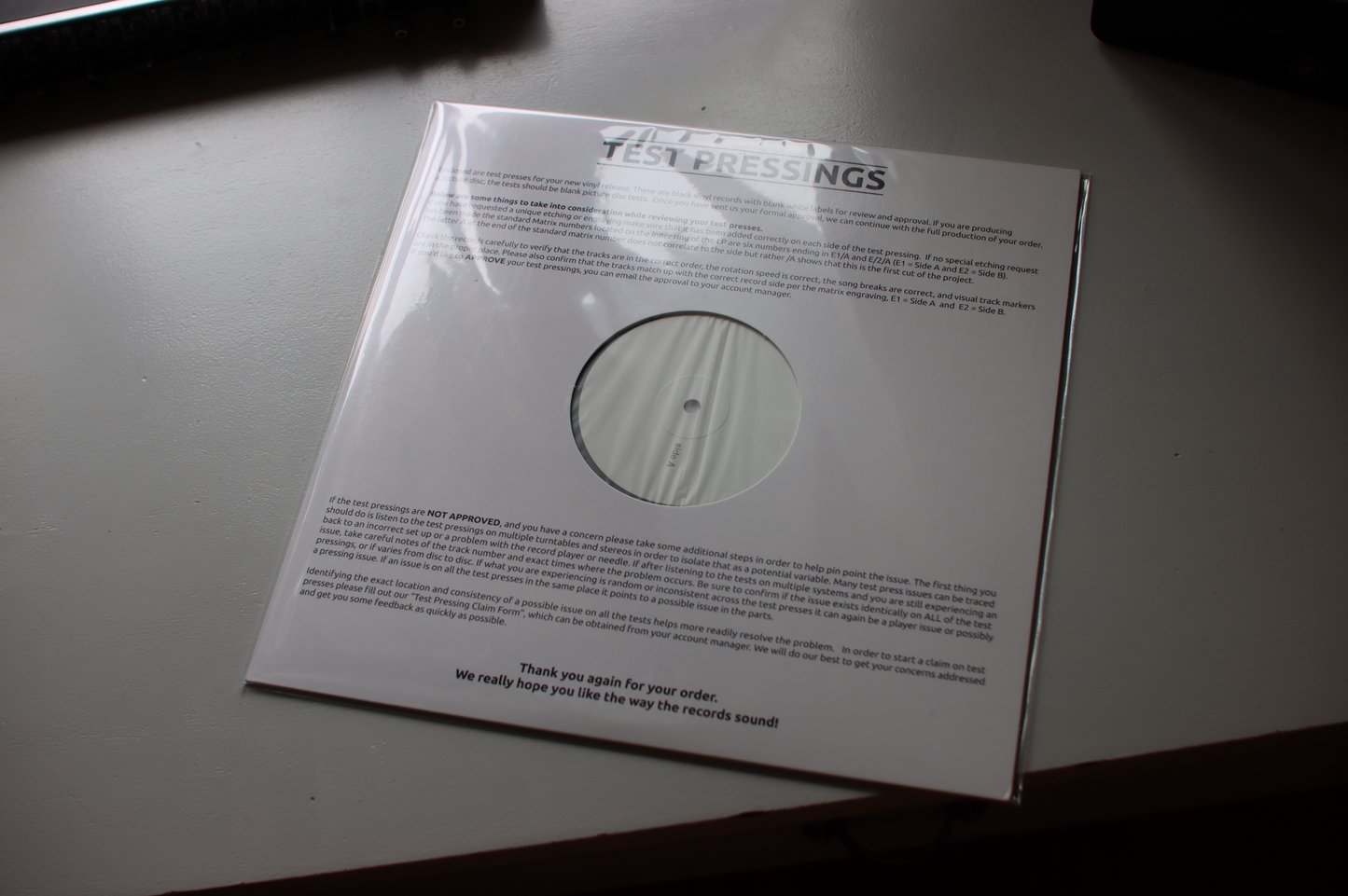 A Hate Supreme test press